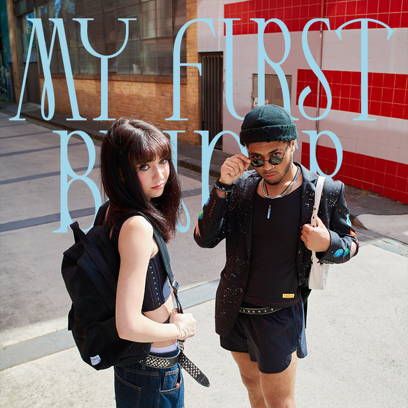 Image of Zade and Liv with the words 'My First Binder'