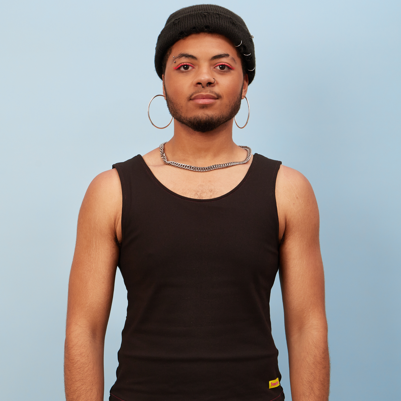 chest binder tank black