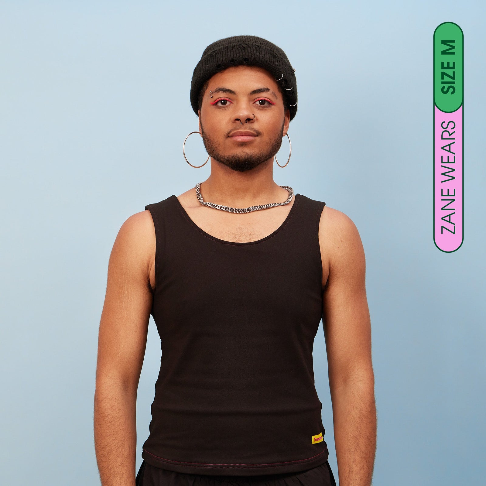 chest binder tank black